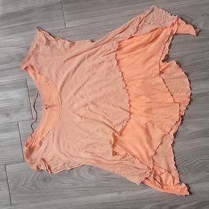 Shirt Free People Orange Peach color. Size XS.